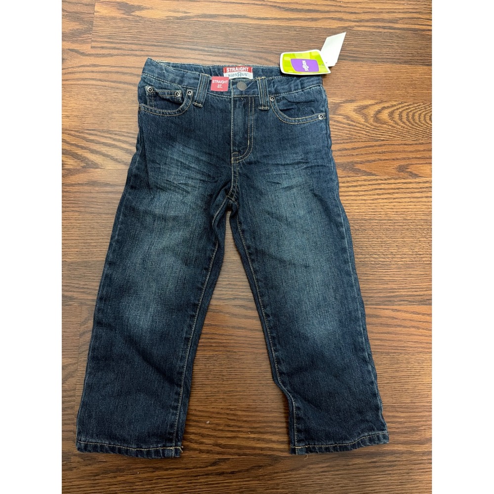 Vintage Kids R Us Boys Straight Leg Jeans Dark Wash Denim 3T NWT RN67391